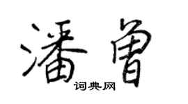 王正良潘曾行書個性簽名怎么寫
