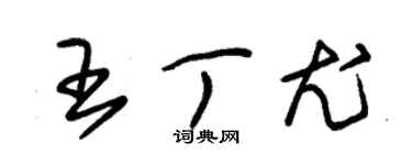 朱錫榮王丁尤草書個性簽名怎么寫