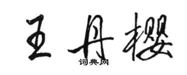 駱恆光王丹櫻行書個性簽名怎么寫