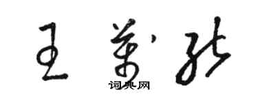 駱恆光王萬能草書個性簽名怎么寫