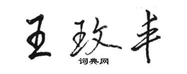 駱恆光王玫豐行書個性簽名怎么寫