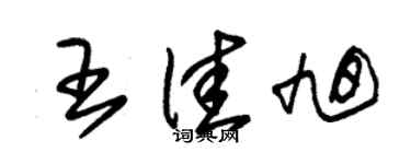 朱錫榮王佳旭草書個性簽名怎么寫