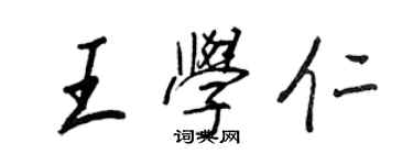 王正良王學仁行書個性簽名怎么寫