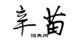 曾慶福辛苗行書個性簽名怎么寫