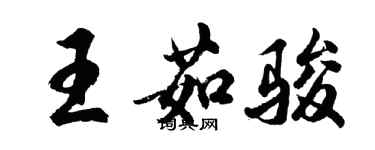 胡問遂王茹駿行書個性簽名怎么寫