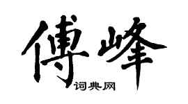 翁闓運傅峰楷書個性簽名怎么寫