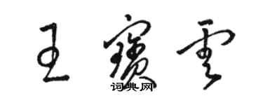 駱恆光王寶雲草書個性簽名怎么寫