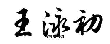 胡問遂王泳初行書個性簽名怎么寫