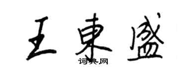 王正良王東盛行書個性簽名怎么寫