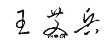 駱恆光王艾兵草書個性簽名怎么寫