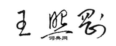 駱恆光王照剛草書個性簽名怎么寫