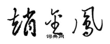 駱恆光趙金鳳草書個性簽名怎么寫