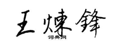 王正良王煉鋒行書個性簽名怎么寫