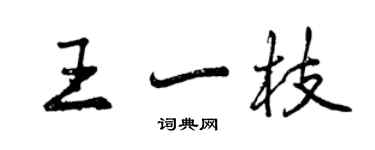 曾慶福王一枝行書個性簽名怎么寫