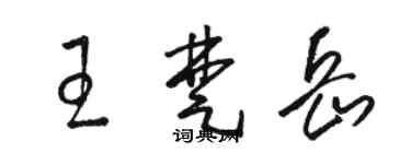 駱恆光王楚岳草書個性簽名怎么寫