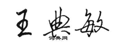 駱恆光王典敏行書個性簽名怎么寫