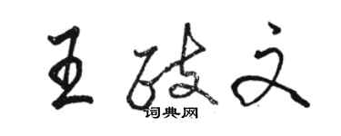 駱恆光王政文行書個性簽名怎么寫