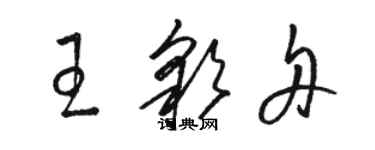 駱恆光王彩舟草書個性簽名怎么寫