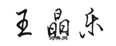 駱恆光王晶樂行書個性簽名怎么寫