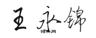 駱恆光王永錦行書個性簽名怎么寫