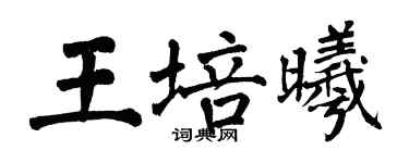 翁闓運王培曦楷書個性簽名怎么寫