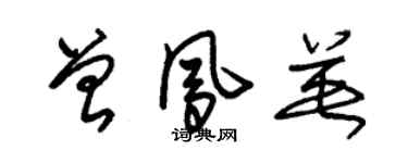 朱錫榮曾鳳英草書個性簽名怎么寫