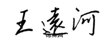 王正良王遠河行書個性簽名怎么寫