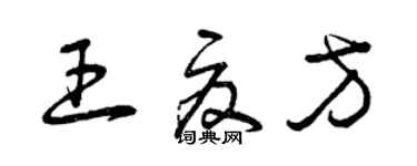 曾慶福王夏方草書個性簽名怎么寫