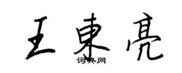 王正良王東亮行書個性簽名怎么寫