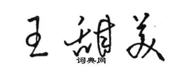 駱恆光王甜美草書個性簽名怎么寫