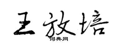 曾慶福王放培行書個性簽名怎么寫