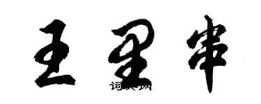 胡問遂王里串列書個性簽名怎么寫