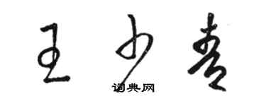 駱恆光王少青草書個性簽名怎么寫