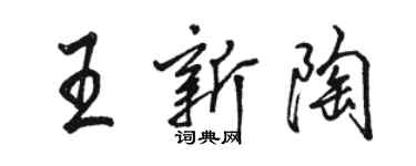 駱恆光王新陶行書個性簽名怎么寫
