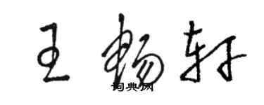 駱恆光王暢軒草書個性簽名怎么寫