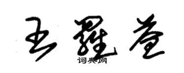 朱錫榮王羅益草書個性簽名怎么寫