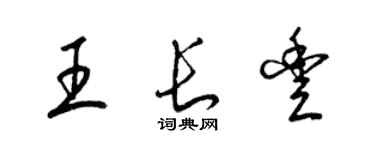 梁錦英王長豐草書個性簽名怎么寫