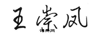 駱恆光王崇鳳行書個性簽名怎么寫