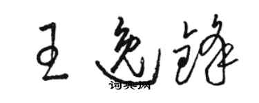 駱恆光王逸鋒草書個性簽名怎么寫