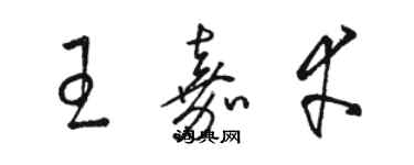 駱恆光王嘉幸草書個性簽名怎么寫