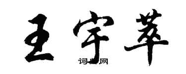 胡問遂王宇萃行書個性簽名怎么寫