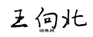 曾慶福王向北行書個性簽名怎么寫