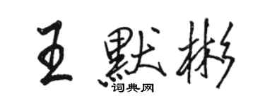 駱恆光王默彬行書個性簽名怎么寫