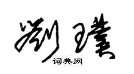 朱錫榮劉璞草書個性簽名怎么寫