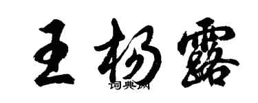 胡問遂王楊露行書個性簽名怎么寫