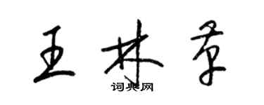 梁錦英王林革草書個性簽名怎么寫