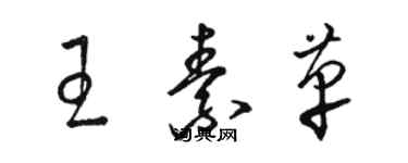 駱恆光王素革草書個性簽名怎么寫