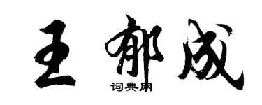 胡問遂王郁成行書個性簽名怎么寫