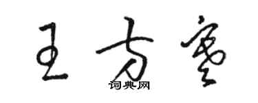 駱恆光王方寒草書個性簽名怎么寫