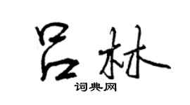 曾慶福呂林行書個性簽名怎么寫